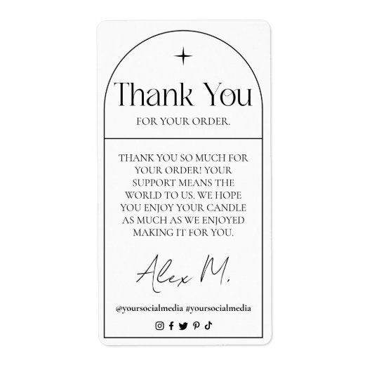 Product Bedankt Verpakkingsdoos Label (Voorkant)