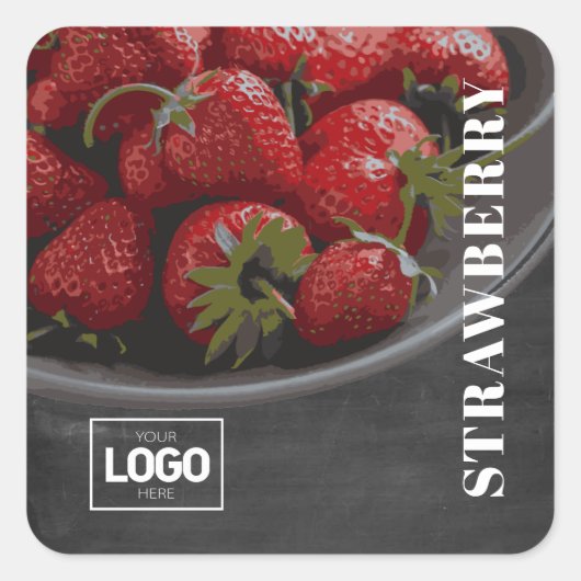 Product Brandy Aardbeien Logo Stickers (Voorkant)