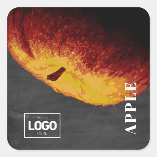 Product Brandy Apple-Logo Vierkante Sticker (Voorkant)