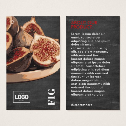 Product Brandy Fig Logo Hang Labels Visitekaartje (Voorkant /achterkant)