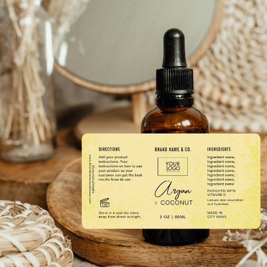  Product Customizable Cream Rustic Label