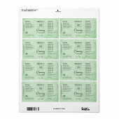  Product Customizable GreenRustic Label (Full Sheet)