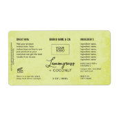 Product Customizable Lemon Green Rustic Label (Voorkant)