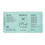 Product Customizable Mint Rustic Label (Voorkant)