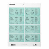 Product Customizable Mint Rustic Label (Full Sheet)
