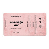  Product Customizable Pink Rustic Label (Voorkant)