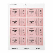  Product Customizable Pink Rustic Label (Full Sheet)