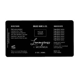  Product Customizable white & Black Label