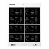  Product Customizable white & Black Label (Full Sheet)