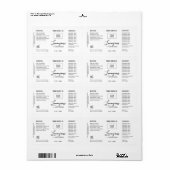  Product Customizable white & Black Label (Full Sheet)