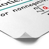 Product- en quotiënnale regels voor radicalen poster (Hoek)