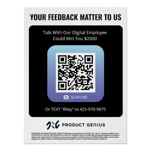 Product Genius Glossy Poster - Sweepstakes (Voorkant)