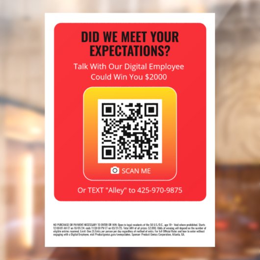 Product Genius - Raamklemmen - Keene Red Raamsticker (Vel 2)