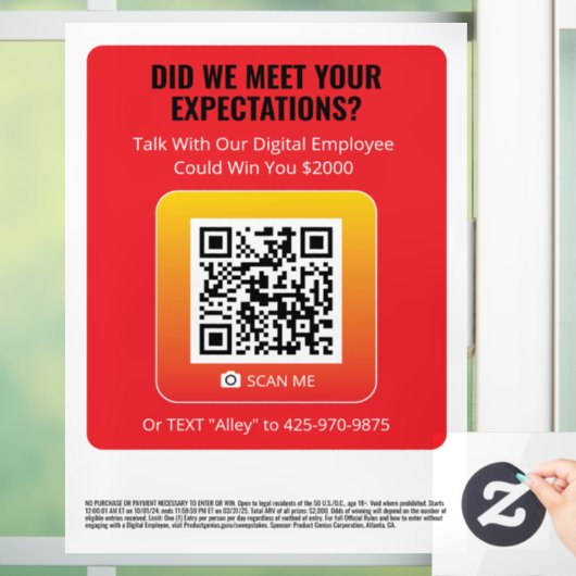 Product Genius - Raamklemmen - Keene Red Raamsticker (Huis)