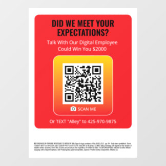 Product Genius - Raamklemmen - Keene Red Raamsticker