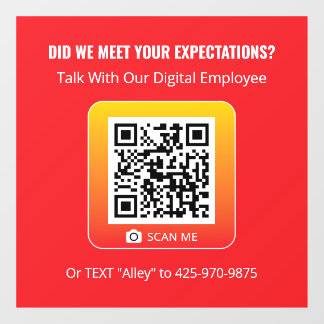 Product Genius - Rood 5x5 Window Cling Raamsticker