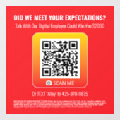 Product Genius Rood 8x8 Window Cling - Sweepstakes Raamsticker (Vel)