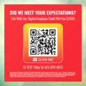 Product Genius Rood 8x8 Window Cling - Sweepstakes Raamsticker (Vel 3)