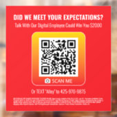 Product Genius Rood 8x8 Window Cling - Sweepstakes Raamsticker (Vel 2)