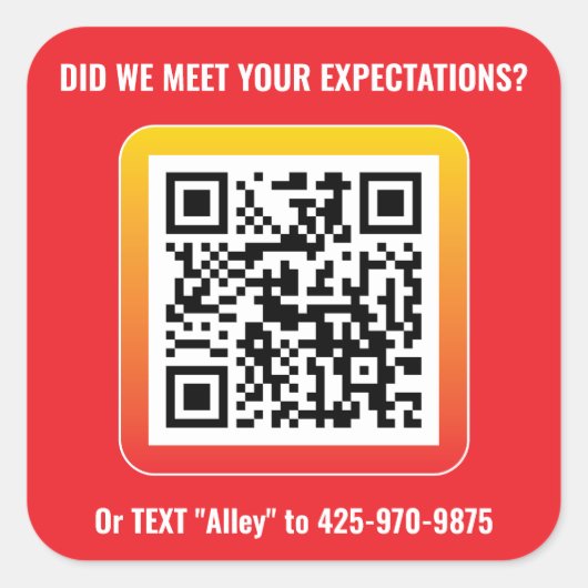 Product Genius Square Sticker - Keene Red (Voorkant)