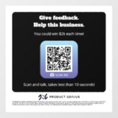 Product Genius venster plakken vierkant - 101524 v Raamsticker (Vel)