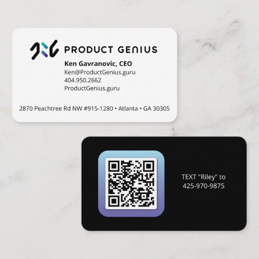 Product Genius Visitekaartje (Voorkant / Achterkant)