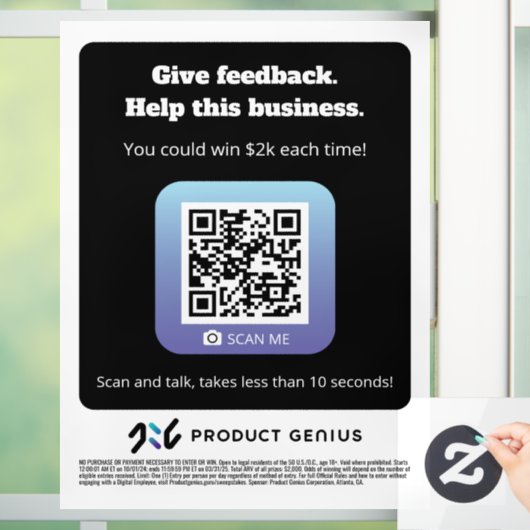 Product Genius - window cling - 101524version Raamsticker (Huis)