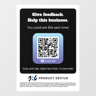 Product Genius - window cling - 101524version Raamsticker