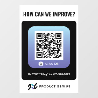 Product Genius Window Cling Raamsticker