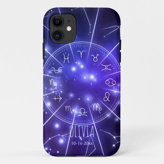 Product: Gepersonaliseerde Lichtgevende Blauwe Kos Case-Mate iPhone Case (Achterkant)
