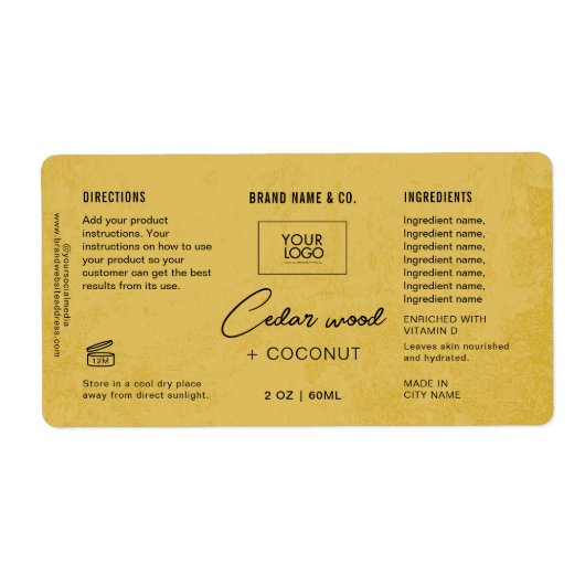 Product Golden Rustic Label (Voorkant)