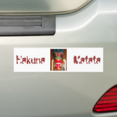 Product in Hakuna Matata aanpassen Bumpersticker (Op auto)