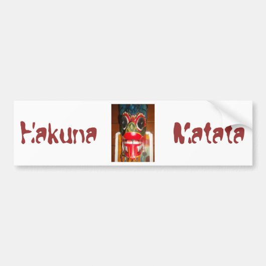 Product in Hakuna Matata aanpassen Bumpersticker (Voorkant)