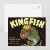  product kan kunst etiketteren, Kingfish Asparagus Briefkaart (Voorkant / Achterkant)