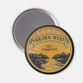  Product Label Art, Golden West Oil Company Magneet (Voorkant / Achterkant)
