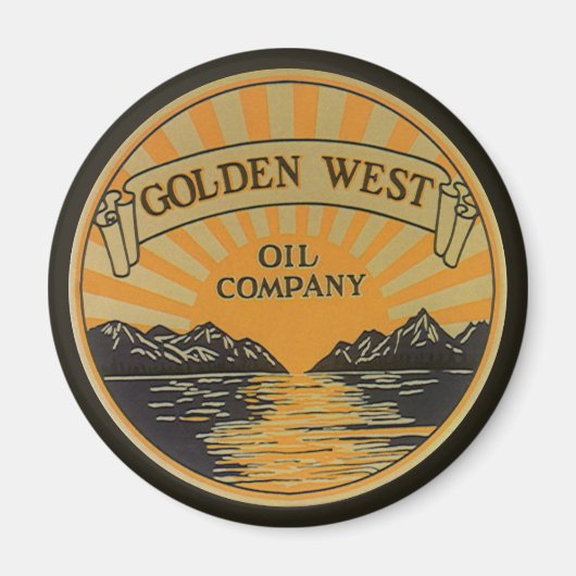  Product Label Art, Golden West Oil Company Magneet (Voorkant)