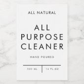 product label organisatie opslag - CLEANER Voedselcontainer Etiket (Enkel label)