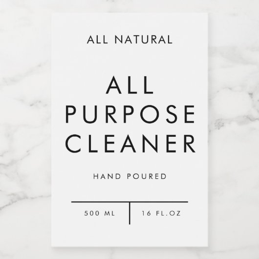 product label organisatie opslag - CLEANER Voedselcontainer Etiket (Enkel label)