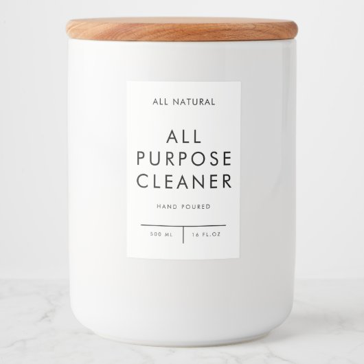 product label organisatie opslag - CLEANER Voedselcontainer Etiket (Voorkant)