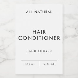 product label organisatie opslag HAIRCONDITIONER Voedselcontainer Etiket
