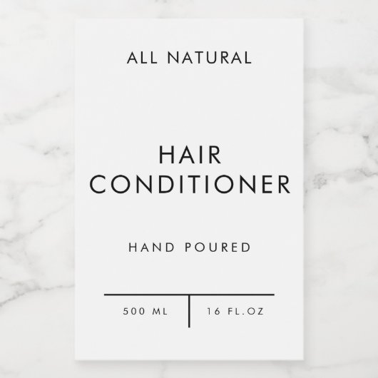 product label organisatie opslag HAIRCONDITIONER Voedselcontainer Etiket (Enkel label)