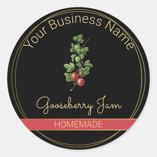 Product Label zwart-goudjam (Voorkant)