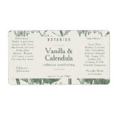 Product met flessenhalskleurige groene flesseningr etiket (Voorkant)