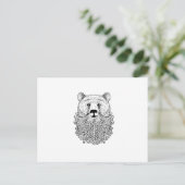 Product met gekaard Beer Briefkaart (Staand voorkant)