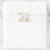 Product met handgemaakte juwelen roze goudbloem vierkante sticker (Tas)