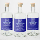 Product Minimale Informatie over Blauw Likeurfles Etiket (Flessen)
