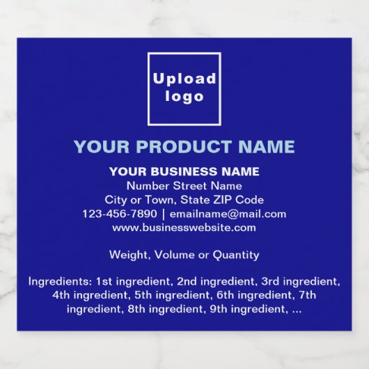 Product Minimale Informatie over Blauw Likeurfles Etiket (Enkel label)