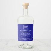 Product Minimale Informatie over Blauw Likeurfles Etiket (Voorkant)
