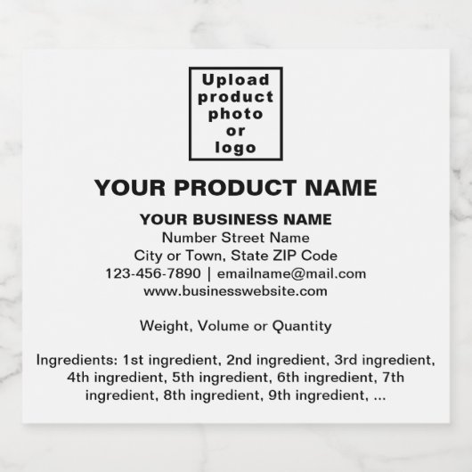 Product Minimale Informatie over Wit Likeurfles Etiket (Enkel label)