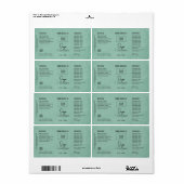 Product  Sage Green Rustic Label (Full Sheet)